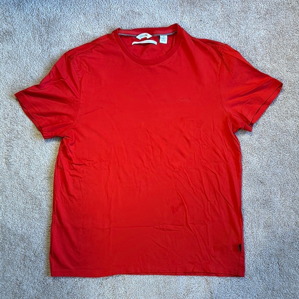 Calvin Klein Red Men's v-neck T-Shirt